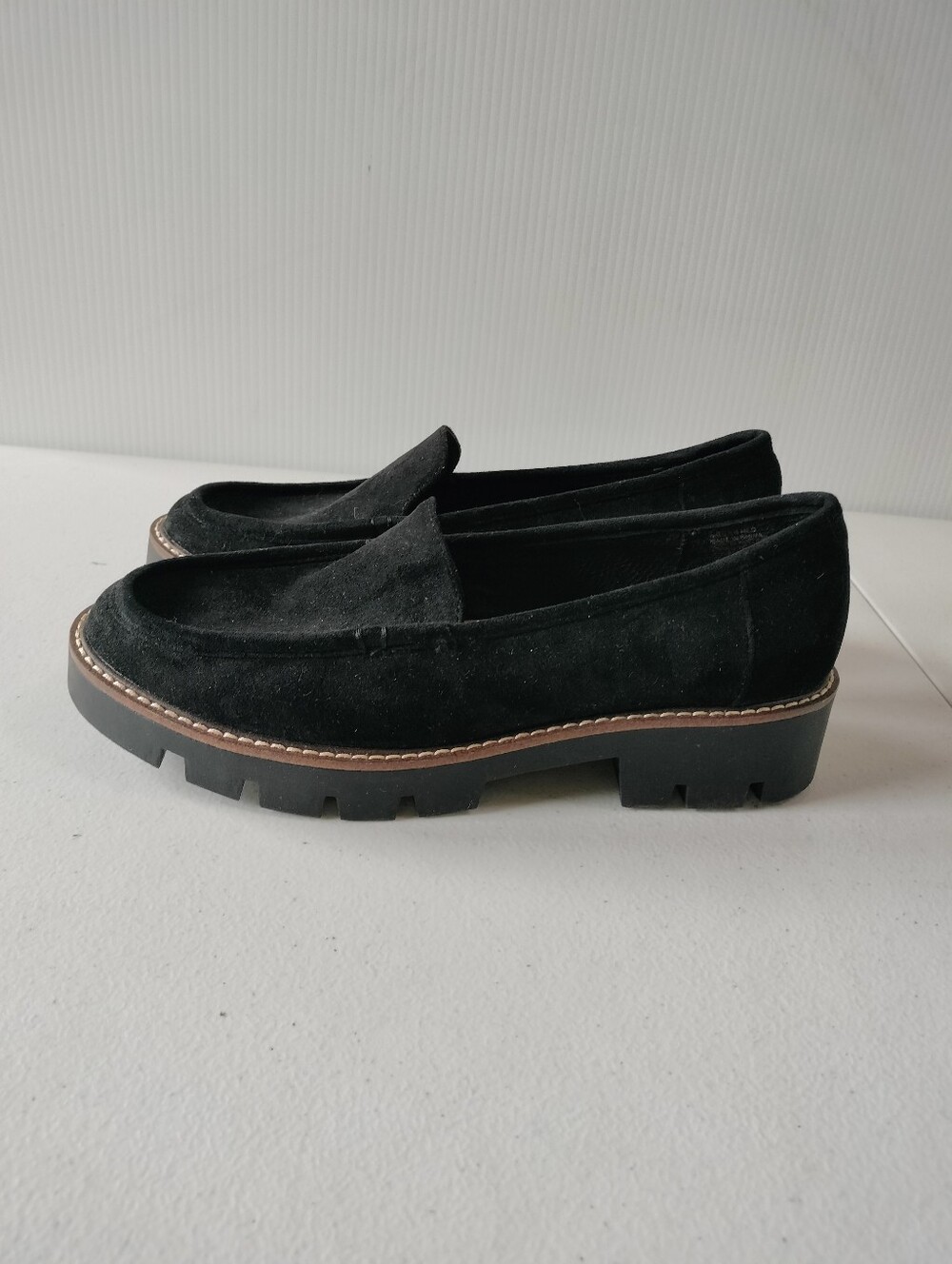 Sonoma Good For Life Valda Black Chunky Lug Sole Loafer Shoe 8.5 Preppy Comfort